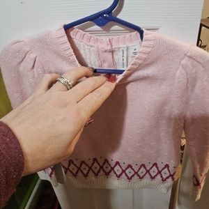 Janie and Jack pink and red sweater sz 2T